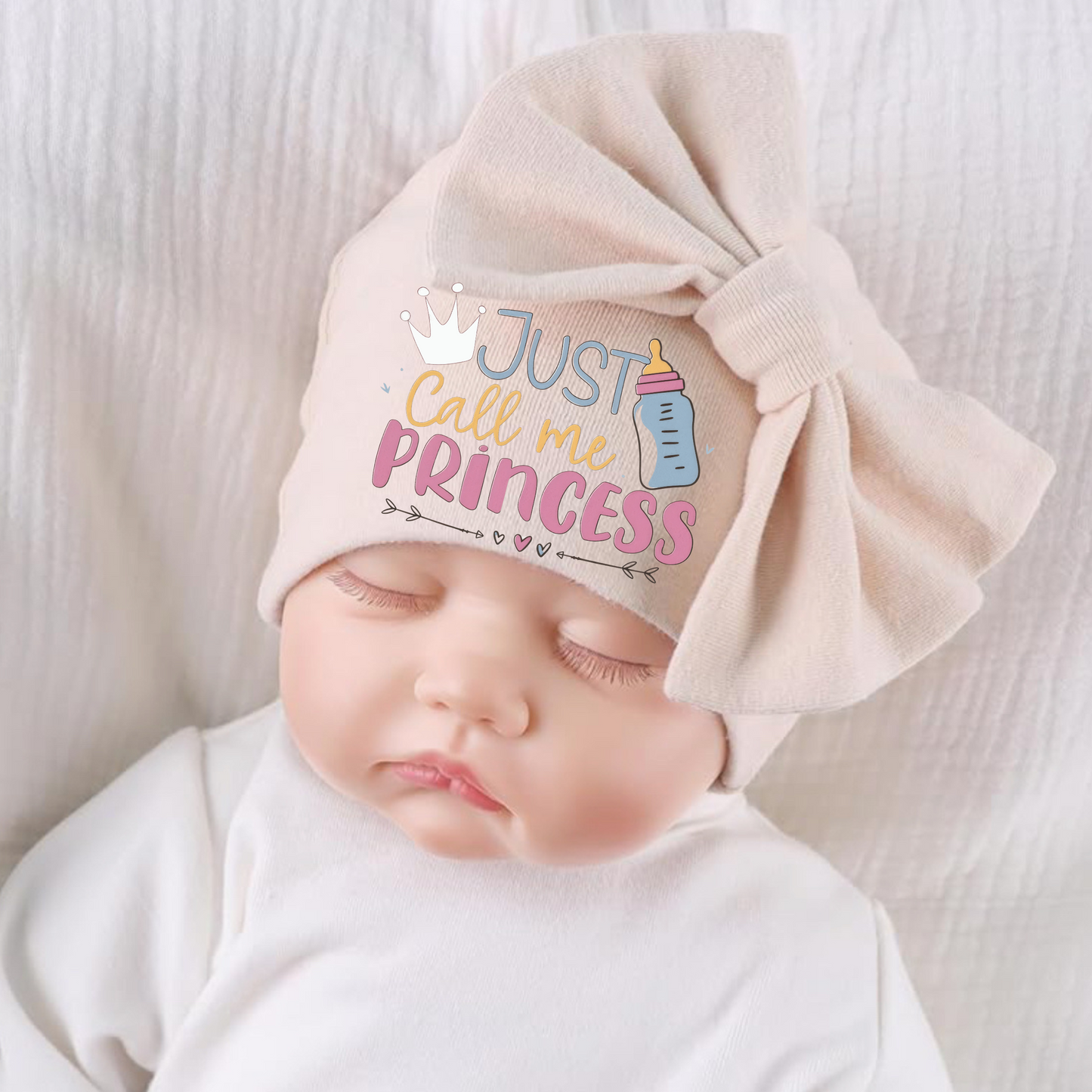 Newborn Hats With Bow (Set of 5)