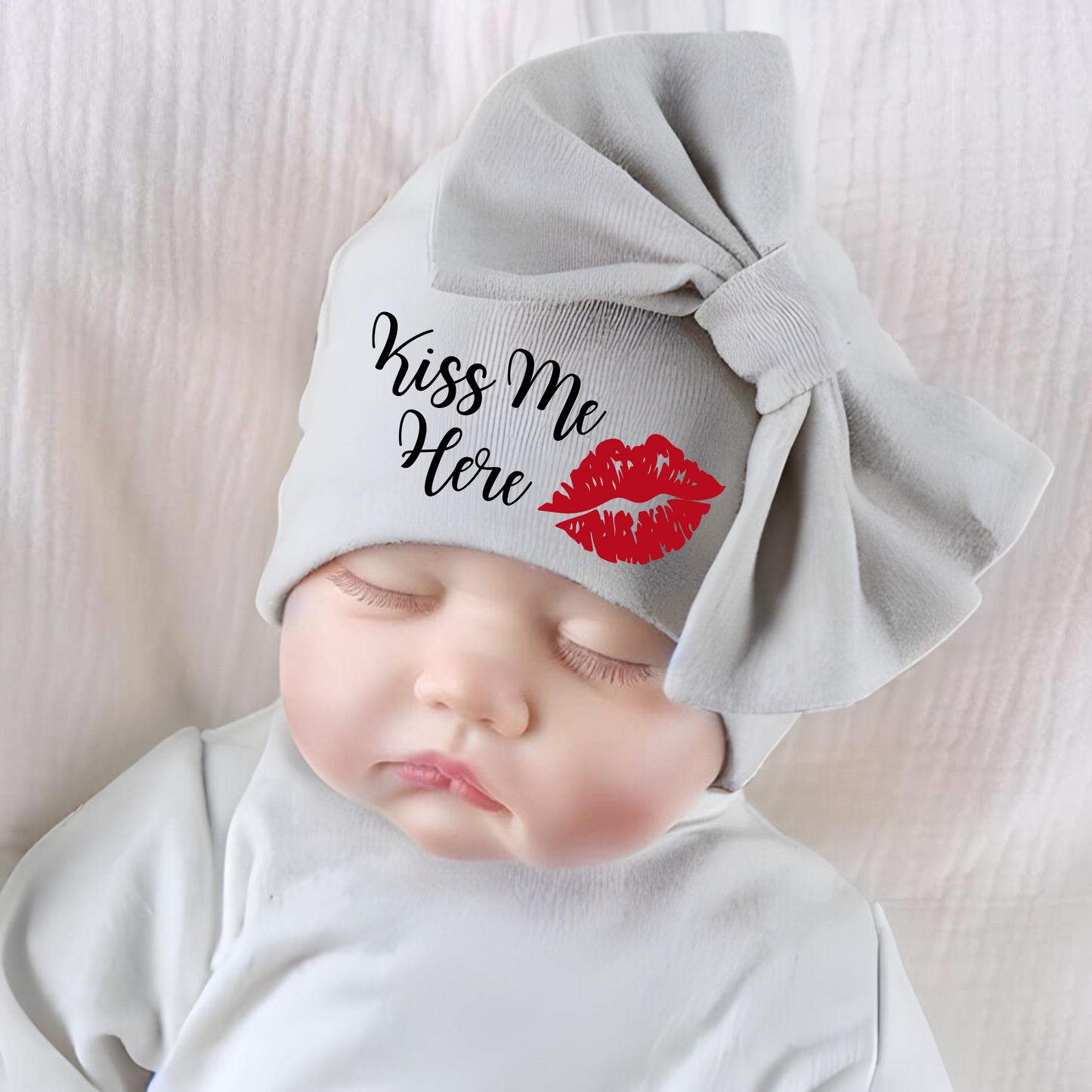 Newborn Hats With Bow (Set of 5)