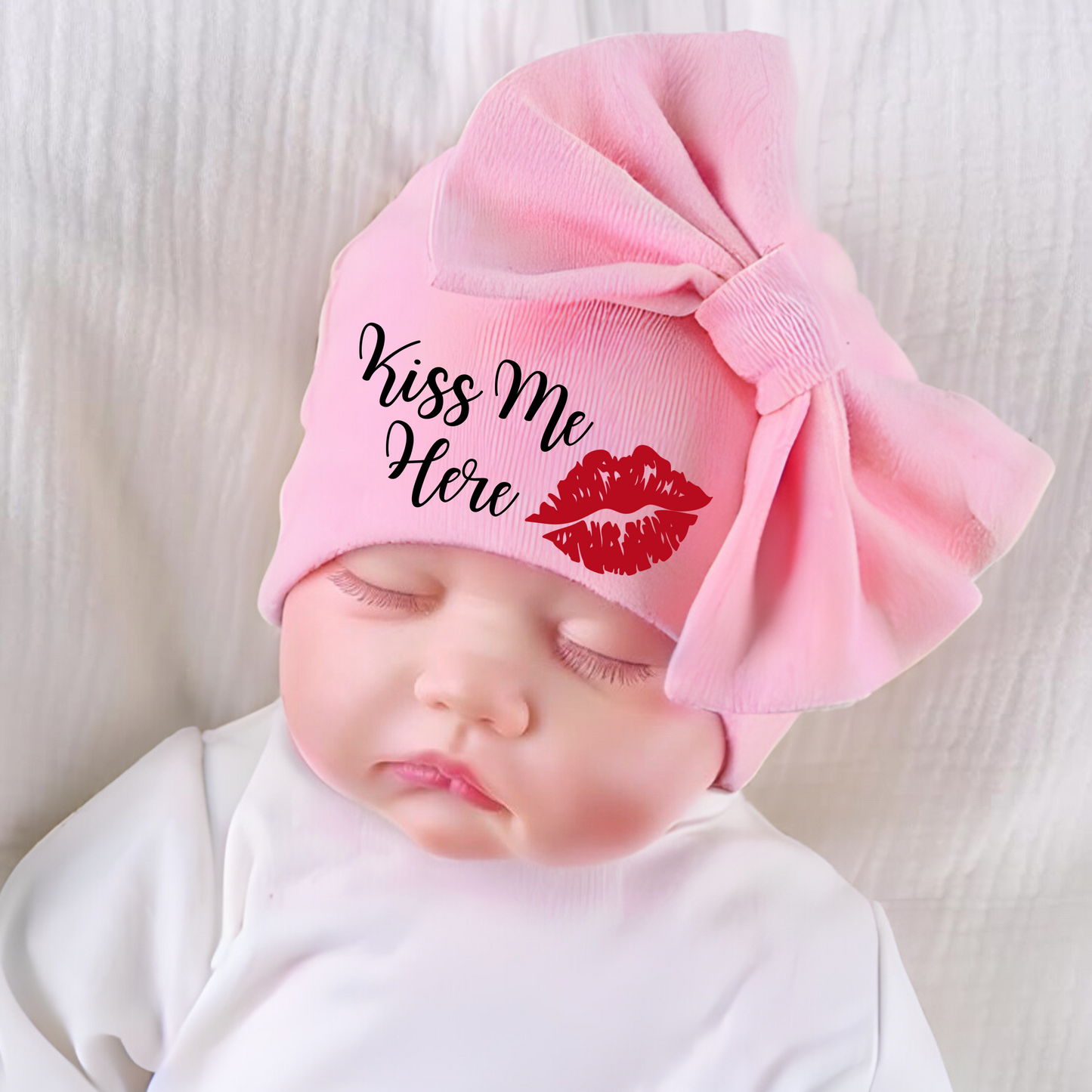Newborn Hats With Bow (Set of 5)