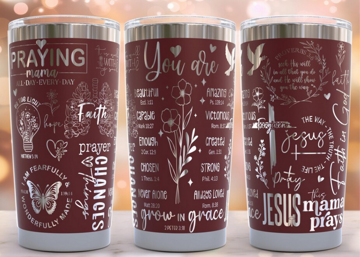 20 oz Laser Engraved Tumbler (You Are) Empowering