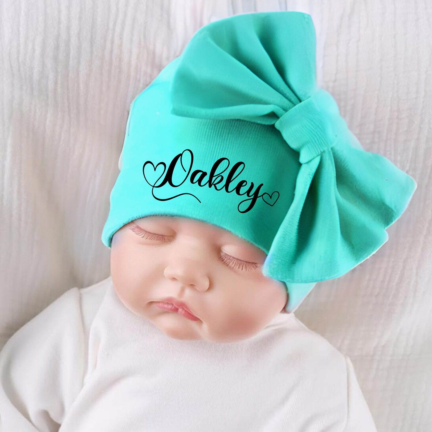 Newborn Hats With Bow (Set of 5)