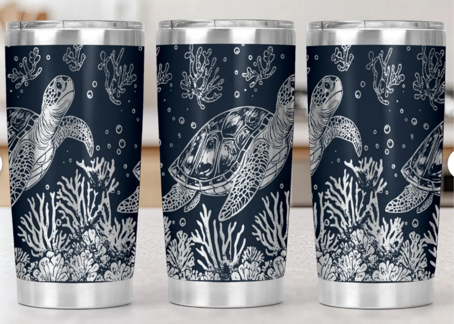 20 oz Laser Engraved Tumbler (Sea Turtles 2)