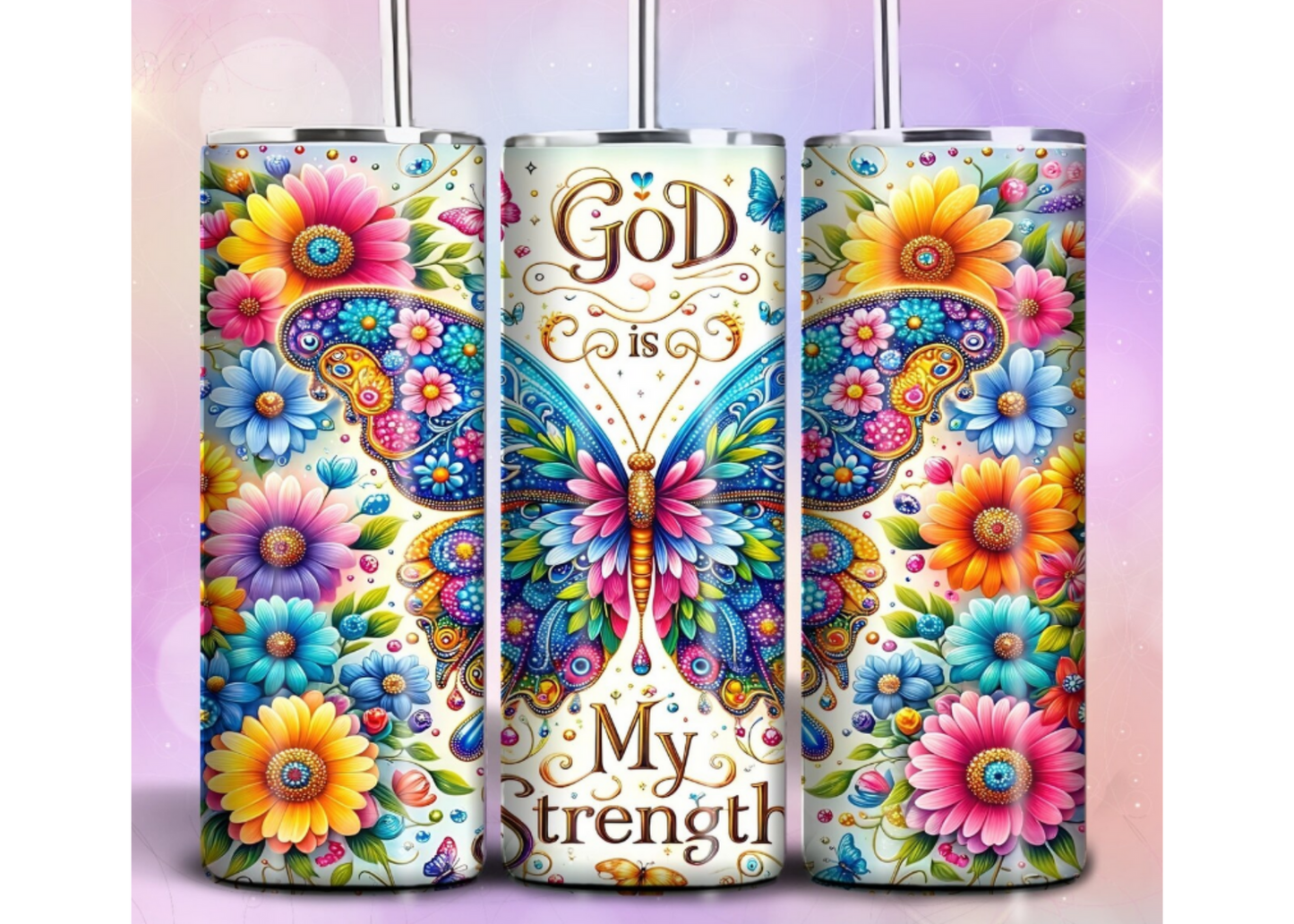 20 oz Tumbler (God Is My Strength)