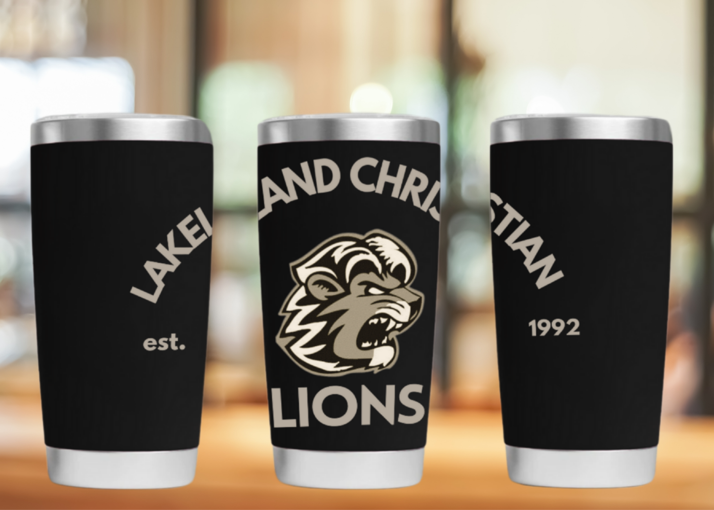 20 oz Laser Engraved Tumbler (Lions)