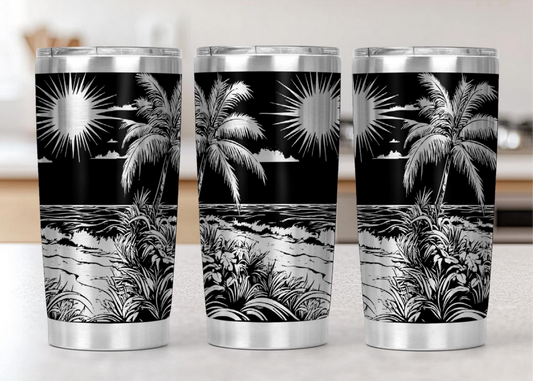 20 oz Laser Engraved Tumbler (Beach 1)