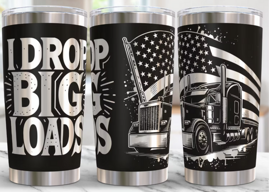 20 oz Laser Engraved Tumbler (Big Trucks 2)