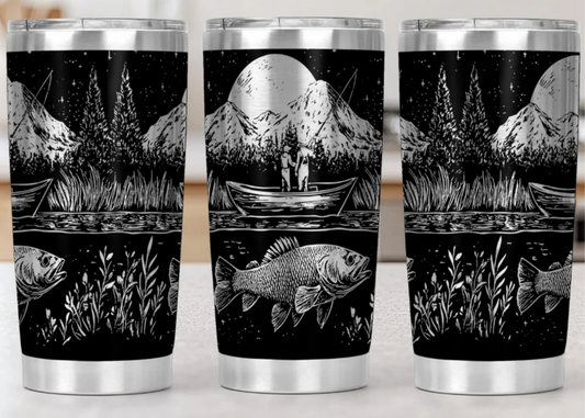 20 oz Laser Engraved Tumbler (Fishing 1)