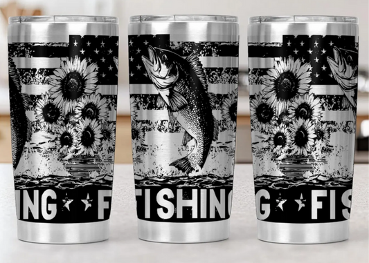 20 oz Laser Engraved Tumbler (Fishing 3)