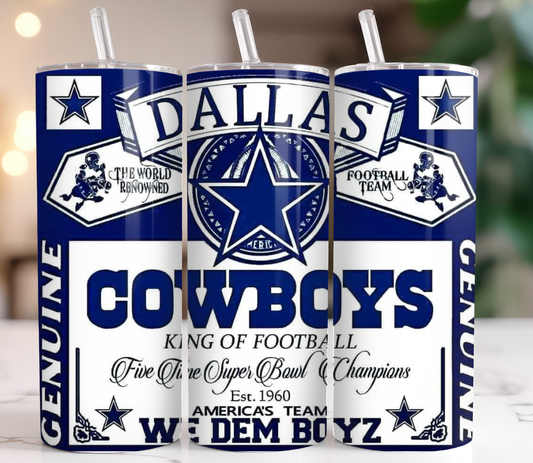 20 oz Tumbler Cowboys 4