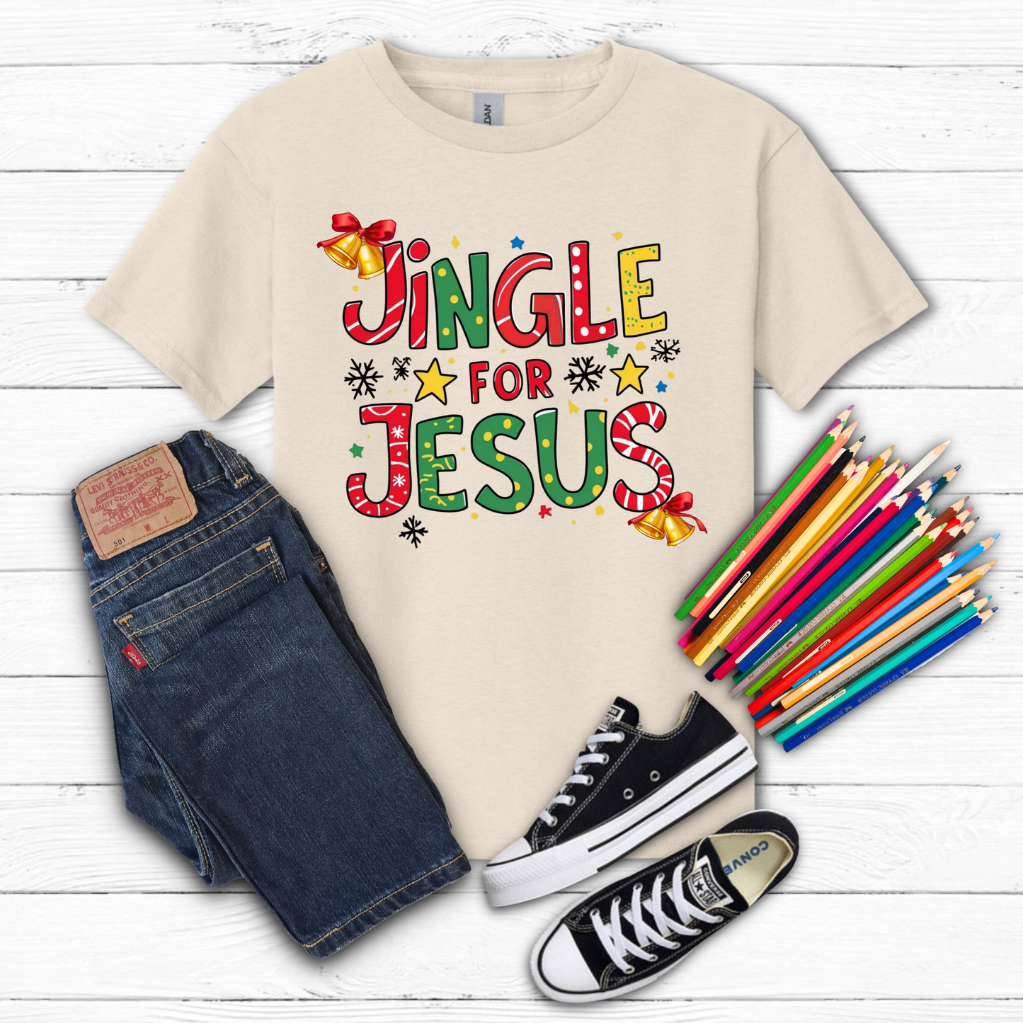 Jingle for Jesus Christmas Tee Kids