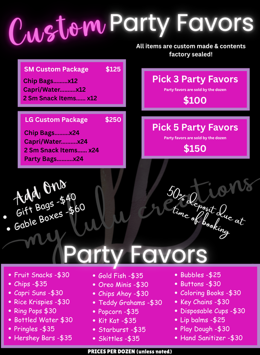 Custom Party Favors