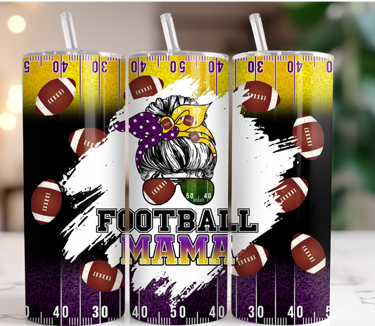 20 oz Tumbler Football Mom